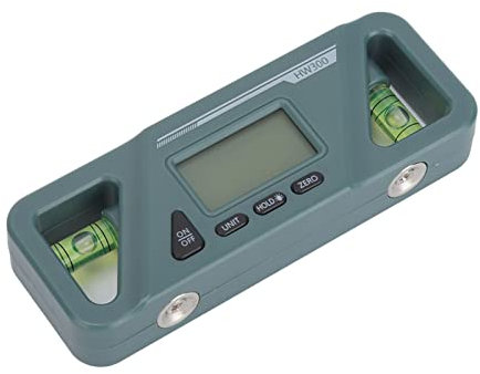 GRCFUMO Inclinomètre numérique, jauge d'angle de niveau numérique, rapporteur d'onglet de scie à table pour le traitement du bois, réparation automobile, construction, machines à (Vert foncé)