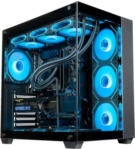 Panorama RTX 5080, 24-Core Ultra 9 285K, 96GB DDR5 RAM, 4TB Gen4 NVMe SSD, Liquid Cooled Gaming Desktop PC w/Windows 11 Pro, 3-Year Warranty, RGB Keyboard+Mouse, Internal Wi-Fi 6E, 3X DP & HDMI