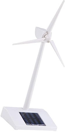 Totority Modèle De Turbine Éolienne Solaire Abs pour Éducation Et Amusement Éolienne De Bureau Décorative Blanc