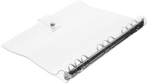 iplusmile Copertina Trasparente con Anelli Custodia in Plastica Resistente con Chiusura a Scatto per Scuola Ufficio e Regali Pratici