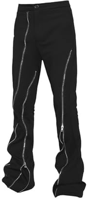 Pantalon Jeans Homme Trou Gris Bleu Ample Droit Mode Décontracté Pantalons Homme Jeans Troué Déchiré Grande Taille Hip Hop Punk Noir Blanc Automne Hiver Loose Fit Straight Leg Portefeuille Chasse (M)
