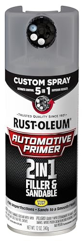 Rust-Oleum Automotive 2-in-1 Filler & Sandable Primer Custom Spray 5-in-1, 12 oz, Gray
