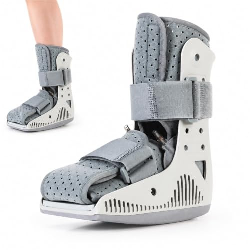 Tutore a Stivale Ortopedico Air Walker per Fratture e Lesioni alla Caviglia, Gambaletto Rigido con Compressione Pneumatica per Tendine d'Achille e Metatarso(S)
