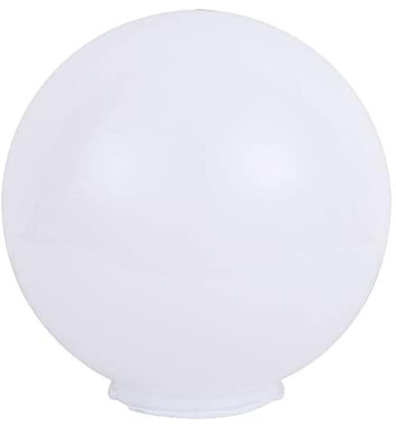 FRCOLOR Pantallas de Acrílico Blanco Poste Globo Luz Sombra Lámpara de Pared Cubierta Exterior Bola Redonda Lámpara Sombras Decoración 150MM 95MM
