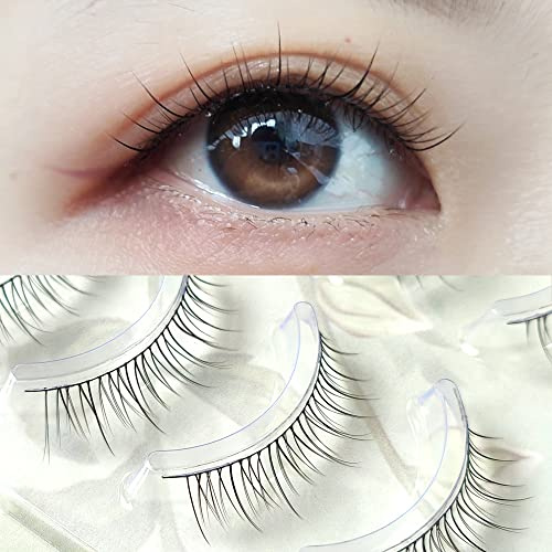 Lot de 5 paires de faux cils coréens - Aspect naturel - Réutilisables - Pour femmes
