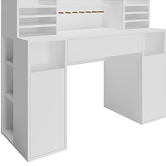 Vicco Schreibtisch, Weiß, 126.8 x 50 cm