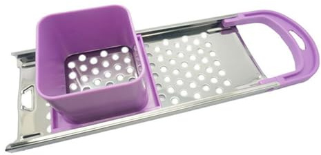 Light Purple Stainless Steel Spaetzle Maker with Comfort Grip Handle Traditional German Egg Noodle Maker