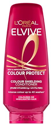 L'Oréal Paris Elvive Colour Protect Conditioner, with Vitamin Cg and UV filters, for Coloured & Highlighted Hair, Suitable for all hair textures, 300ml