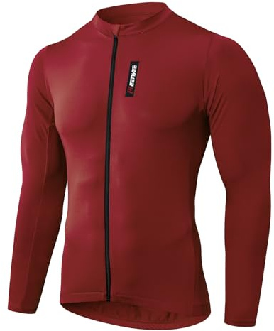 MEETWEE Maillot Ciclismo Hombre, Manga Larga/Corta Ropa de MTB Bicicleta Camisetas de Ciclismo Secado Rápido 3 Bolsillos Maillot Ciclismo Carretera