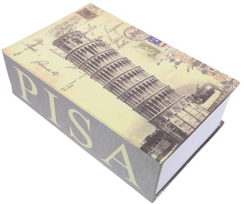HOMSFOU Buchtresor Mit Schlüssel Täuschend Echtes Buchdesign Für Geheime Aufbewahrung Von Geld Schmuck Und Dokumenten Sicherer Safe Mit Zuverlässigem Schloss Für Wertvolle