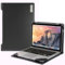 Broonel - Profile Series - Black Leather Laptop Case Compatible With HP Chromebook x360 14a-ca0000sf 14 HD Convertible and Touchscreen Laptop