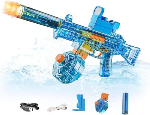 Electric Water Gun, 2026 New Automatic Water Gun, 26FT Super Powerful Pistol, Large Capacity Water Squirt Guns, Water Pistols Water Toy Guns for Summer Swimming Pool Beach Party (Blue)