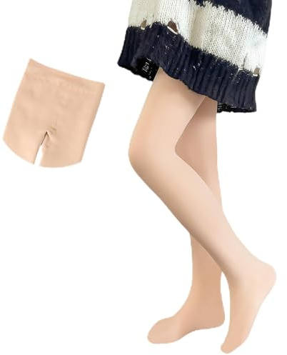 Domueay Collants Thermiques pour Filles épais et chauds, 2-10 ans | Doux et Extensibles Collant et Doublure Épais Opaque, Décontractés Hiver Leggings pour Performance Danse école Ballet Sport