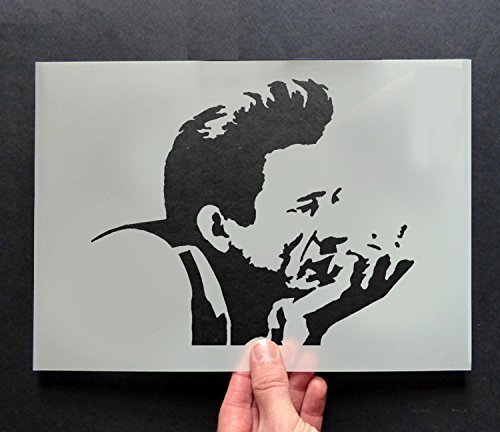 Johnny Cash Bild Schablone Verschiedene Schablone Größen Retro Kult Bild Art Decor & Handwerk Farbe Leinwand Kunst, Wände, Stoffe, Möbel Wiederverwendbar Stempel - 37x45cm