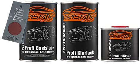 TRISTARcolor Car paint Set can ready for spraying for Buick/Cadillac/Chevrolet/Corvette WA113D Medium Dark Firethorn Base coat + 2K clear coat 2.5l