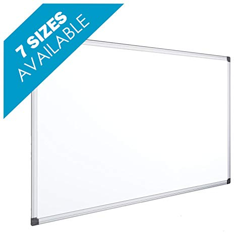 Lavagna Magnetica, Lavagna Bianca per Parete, Lavagna a Pennarello Cornice Alluminio, Lavagna Bianca Magnetica per Scuola, Lavoro o Uso Personale, Superficie Liscia e Luminosa - Ofituria (45x30cm)