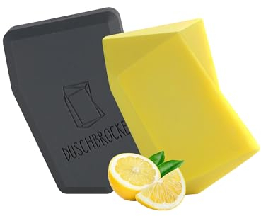 Duschbrocken Feste Dusche Starterset Toni Zitroni – 2in1 Shampoo & Duschgel ohne Plastik – erfrischender Zitrusduft – Vegan & Reisegeeignet