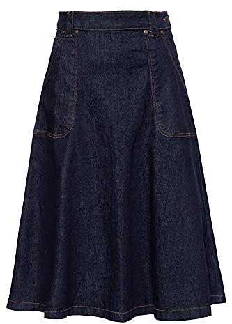 Queen Kerosin Gonna da donna vintage in denim | linea A | vestibilità regolare jeans L