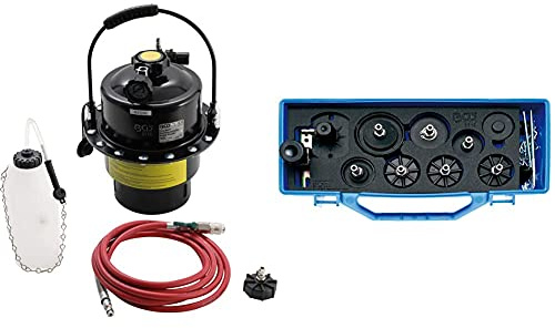 BGS 8315 | Druckluft-Bremsenentlüfter | Bremsenentlüftungsgerät | Entlüftungsgerät | Bremsflüssigkeit | 5L & dapter-Satz für Art. 8315 | für Audi, BMW, Ford, Honda, Nissan, Opel, VW