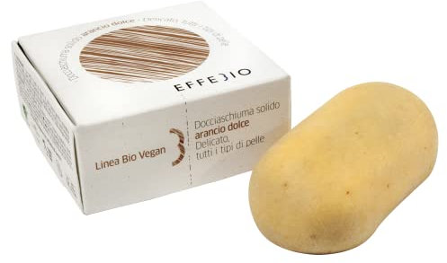 Gel Douche Solide à l'Orange Douce - Bio et Vegan - 100% Naturel et Made in Italy - Délicat pour tous les types de peau
