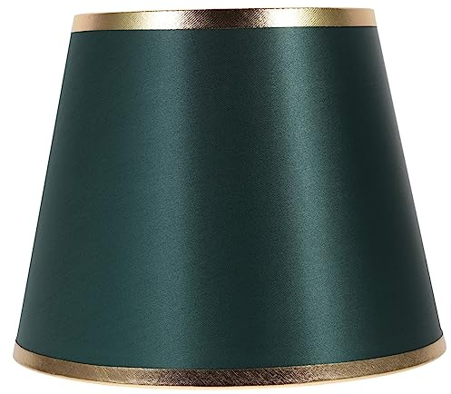 OSALADI Lampenschirm Trommellampenschirme Stofflampenschirm Geschmücktes Zubehör Lampenschirme Für Hotels Kleiner Lampenschirm E27-Stehlampe Dunkelgrüner Schreibtisch Kleine