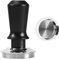 Foeska Kaffee Tamper, Espresso Tamper, Federbelasteter kalibrierter Tamper mit Edelstahlbasis, 30lbs konstanter Druck, Kaffee Zubehör (black, 51mm)