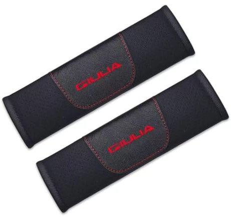 AUJSHDH 2 Pezzi Auto Cuscinetti Cintura Sicurezza, per Alfa Romeo Giulia 2017 Removibile Auto Cintura di Sicurezza Protezione Copertura Copri, Traspiranti,B