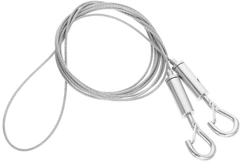 HOMOCONO Bilderband Bilderrahmen Bilderrahmen Aufhängeschnur Bilderdraht Aufhängedraht Bilderdraht Robustes Bildaufhängewerkzeug Gemälde Aufhängedraht Silberfarbener Edelstahl