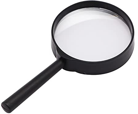 ZTBH Microscope Accessories Kit Magnifying Glass 5X Mini Pocket Handheld Loupe Portable Magnifier for Jewelry Newspaper Reading Magnifier Microscope Slides