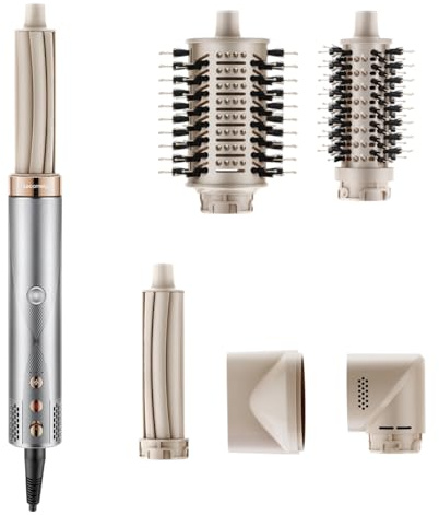 Lecomely AirEdge A3 5-in-1 Hot Air Styler & Hair Dryer Brush, High-Speed Blow Dryer with Automatic Curling, Negative Ionic Technology for Fast Drying, Frizz Control, Volumizing & Straightening