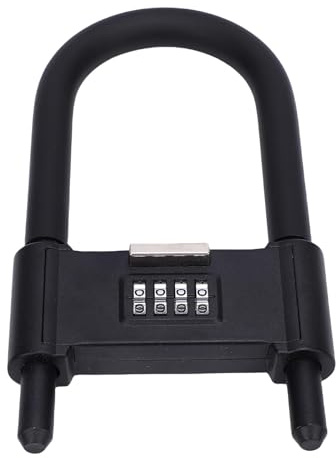 Fockety Blocco Combinato, Combinazione a 4 Cifre Combinazione Lucchetto Pesante Antifumo Antifumo Regolabile Bici Lumabolo u Blocco per Portata del Cancello della Porta di Vetro