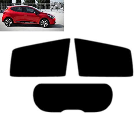 Tintcom.com Film Solaire Prédécoupé Teinté pour Clio 5-Portes 2012-2019 Vitres Arrière & Lunette (20% Noir Fumé Foncé)