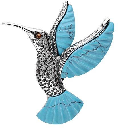 Broche de ámbar con temática de pájaro en estilo vintage para mujer, plata de ley 925, Plata de ley, metal y plata, Ámbar