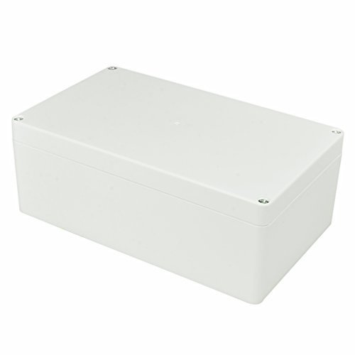 Therlan IP65 elektronisk kopplingsdosa, stor utskjutande vattentät kopplingsdosa, plastfördelningsbox, utskjutande elektrisk kopplingsbox (200 x 120 x 75 mm, vit)