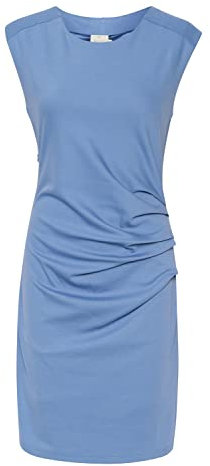 KAFFE Kleid India Damen Kleid Kurzarm Rundhals Cocktailkleid Quiet Harbor M