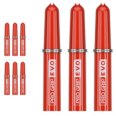 Target Darts Unisex's Pro Grip Evo Dart Shaft Tops, Red, Standard