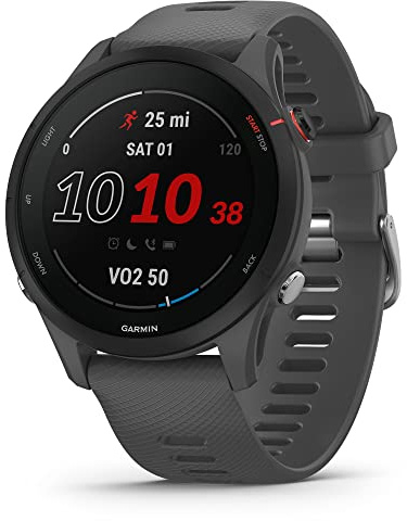Garmin Forerunner® 255, GPS Running Smartwatch, Advanced Insights, Long-Lasting Battery, Slate Gray