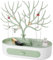 Soporte para Joyas con Cajones, Arbol de Joyas para Niñas, Soporte para Joyas de Plástico, Soporte para Pendientes, Soporte de Anillo y Soporte para Cadena (Verde & Blanco)