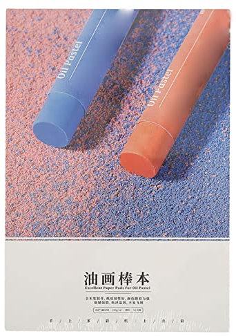 Ölpastell Skizzenbuch, Ölpastell Farbpapier, Ölpastellpapier, Zeichenpapier, Skizzenbuch, Künstlerbedarf für Acryl, Kunsttinte, Ölkreide, Aquarell, Gemischte Medienskizze (21x14.8cm A5)