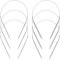 Aeelike 6 Stück Rundstricknadeln Edelstahl Set 40 cm, Ergonomische Stricknadeln Rundstricknadel 2,5mm/3,0mm/3,5mm/4,0mm/4,5mm/5,0mm, Langlebige Rundstricknadel Set zum Stricken von Wolle und Garn