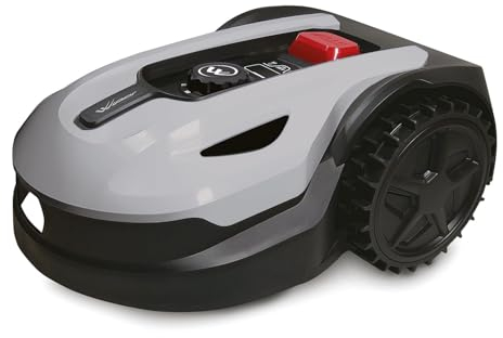WIPER Pop-8S Roboter-Rasenmäher, 800m2, 4 Verwaltete Bereiche, Bluetooth-Empfänger, 3 Klingen, Regensensor, Begrenzungsdraht 170m, Schnitthöhe einstellbar von 20 bis 60 mm
