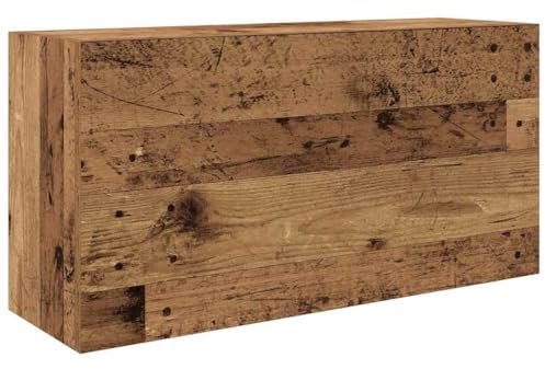 vidaXL Bad-Wandschrank Altholz-Optik 80x25x40 cm Holzwerkstoff, Bad-Hängeschrank, Hängeschrank Badezimmer, Wand-Badschrank, Hängeschrank Bad