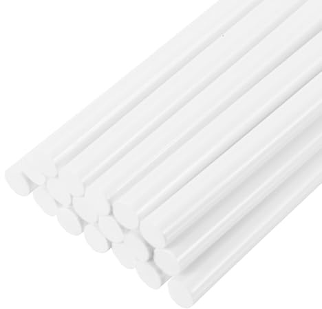 PATIKIL Hot Glue Sticks for Glue Gun, 20 Pcs Colored Hot Melt Adhesive Glue Sticks Bulk for DIY Projects Craft Art Decoration Home Repairs, White (200mm x 7mm)