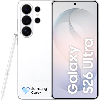 Samsung Galaxy S26 Ultra 5G, 512 GB, 12 GB RAM, Quad Camera, 6,9 tum stor skärm – vit – du får dubbelt minne (512 GB) för samma pris på 256 GB