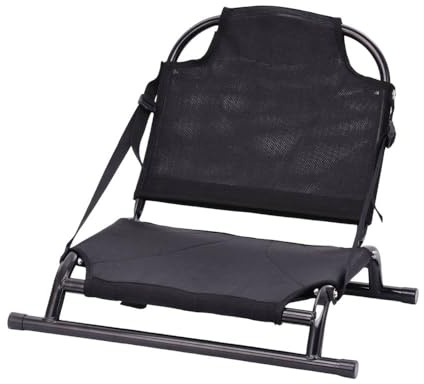 JISADER Kayak Seat Sit On Top Kayak Backrest Adjustable Detachable Portable Boat Seat, Aluminium Tubes, Breathable Seat Cushion, Versatile for Stadium Rafting Drifting Paddle Board