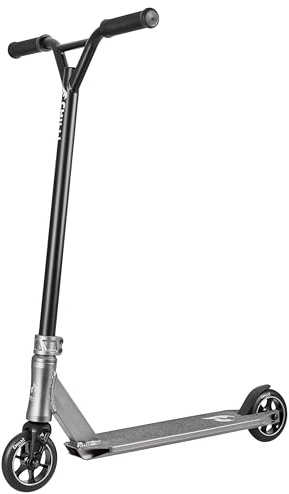 Chilli Pro Scooter 5000 | High-End Stunt Scooter | Das perfekte Modell für Junge Rider mit grossen Ambitionen | Gesamthöhe vo 84 cm | 110 mm PU Räder mit ABEC 9 Bearings | Grey/Black