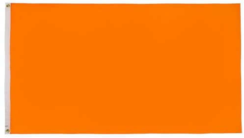 AZ FLAG - Drapeau Unicolore Orange - 90x60 cm - Polyester léger - Drapeau De Couleur Orangée Avec Oeillets Métalliques Intégrés - 40g