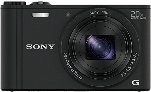 Sony DSCWX350 Digital Compact Camera with Wi-Fi and NFC (18.2 MP, 20x Optical Zoom) - Black (Renewed)