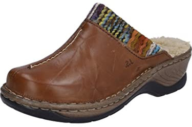Josef Seibel Femme Sabots Catalonia 59, Dame Mules,Largeur G (Normale),Mules,Chaussons,Chaussures à Enfiler,Marron (Brandy-Multi),42 EU / 8 UK