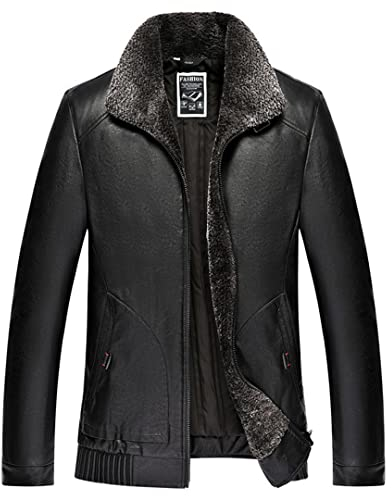 Winter-Herren-Kleidung, Schafsleder, weiße Daunen, Entenmäntel, Revers, Übergröße, Plüsch, dickes Fell, dick, warme Parkasjacke
